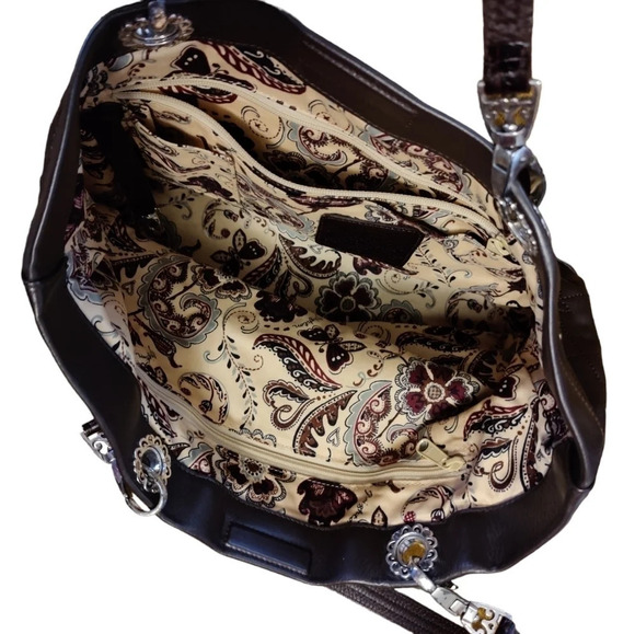 Brighton Chocolate Studded Tote EUC ❤️ - Picture 3 of 11